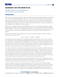diagnostic test for water in oil