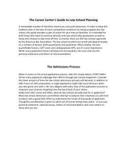 The Career Center`s Guide to Law School