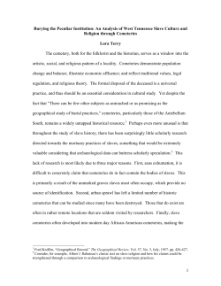 Burying the Peculiar Institution: An Analysis of