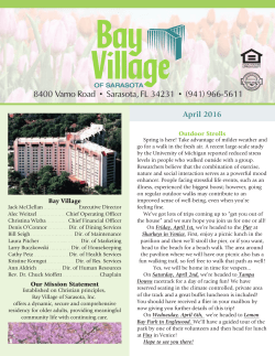 April 2016 - Bay Village of Sarasota