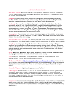 Activities to Reduce Anxiety Milk Shake Bubbles Pour some milk into