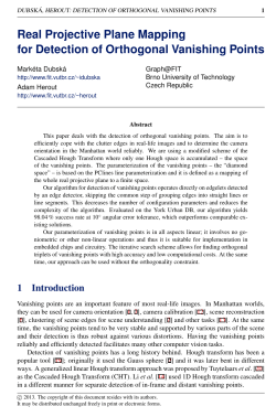 Real Projective Plane Mapping for Detection of Orthogonal