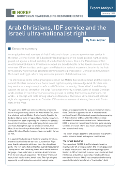 Arab Christians, IDF service and the Israeli ultra-nationalist