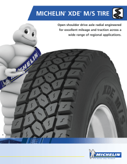 michelin xde m/s tire