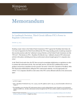 In Landmark Decision, Third Circuit Affirms FTC`s Power to Regulate