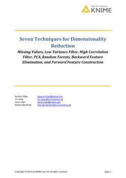Seven Techniques for Dimensionality Reduction