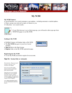 My NCBI