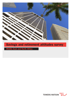 Savings and retirement attitudes survey