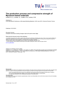 The production process and compressive strength of Mycelium