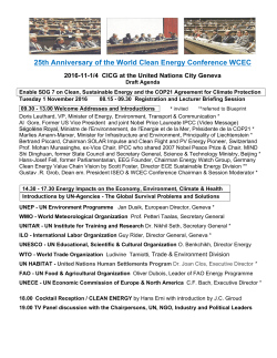 25th Anniversary of the World Clean Energy Conference WCEC