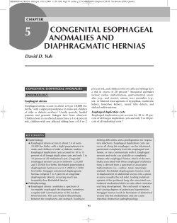 congenital esophageal anomalies and diaphragmatic hernias