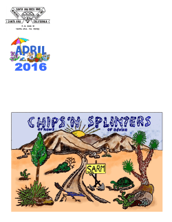 Chips n` Splinters April 2016 - Santa Ana Rock and Mineral Club