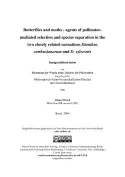 Butterflies and moths - agents of pollinator - edoc