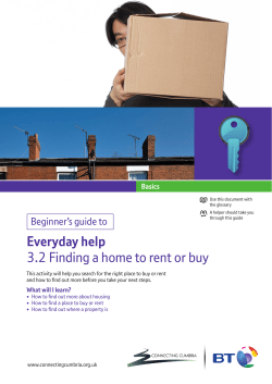 Everyday help 3.2 Finding a home to rent or buy