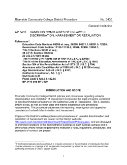 AP 3435: Handling Complaints of Unlawful Discrimination