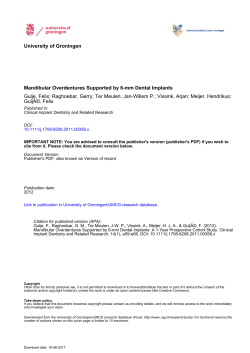 Mandibular Overdentures Supported by 6-mm Dental Implants