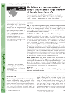 The Balkans and the colonization of Europe: the postglacial range
