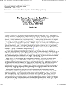 The Strange Career of the Illegal Alien