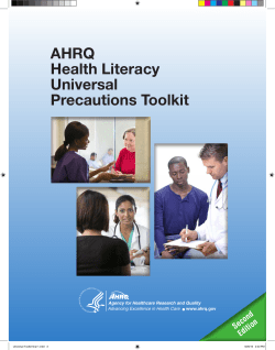AHRQ Health Literacy Universal Precautions Toolkit, 2nd Edition