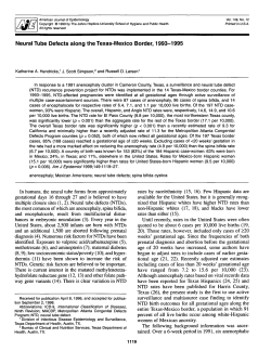 Neural Tube Defects along the Texas-Mexico Border, 1993-1995