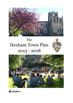 Hexham Town Plan 2013 - 2018