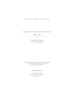 herbert spencer jennings - National Academy of Sciences