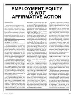 employment equity is not affirmative action