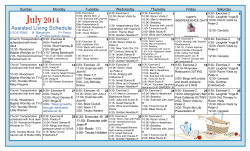 Assisted Living Schedule