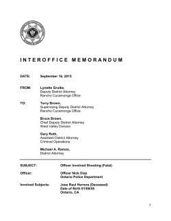 interofficememorandum - San Bernardino County District Attorney