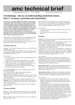 the key to understanding analytical science: Part 1: Accuracy