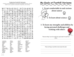 4/5 Day - Foothill Horizons