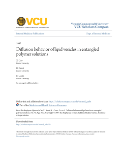 Diffusion behavior of lipid vesicles in entangled polymer solutions