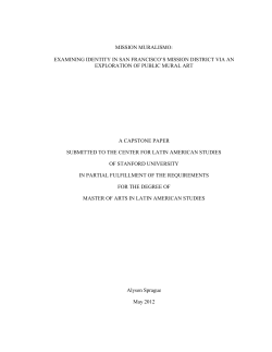 MISSION MURALISMO: EXAMINING IDENTITY IN SAN