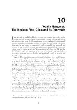 Tequila Hangover: The Mexican Peso Crisis and Its Aftermath