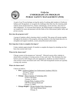 FAQs for UNDERGRADUATE PROGRAM PUBLIC SAFETY