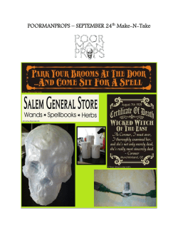 POORMANPROPS &ndash; SEPTEMBER 24th Make-N-Take