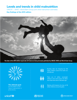 Levels and trends in child malnutrition