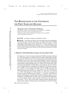 T2-The Reionization of the Universe