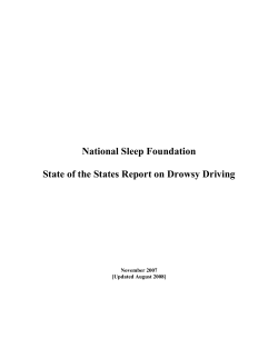 National Sleep Foundation State of the States Report on Drowsy