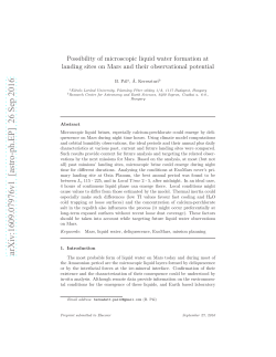 Possibility of microscopic liquid water formation at landing sites on