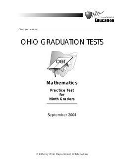 OGT Math Practice Test - Ohio Department of Education