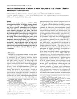 Salicylic Acid Nitration by Means of Nitric Acid/Acetic Acid System