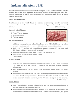 Industrialization USSR