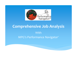 Comprehensive Job Analysis