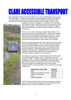 1 Clare Accessible Transport (CAT) use transport as a means of