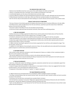 THE UNION IN PERIL 1848 TO 1861