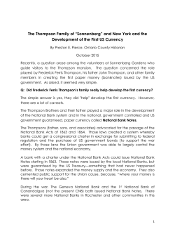 The Thompson Family of “Sonnenberg” and New