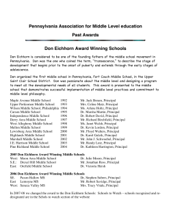 Pennsylvania Association for Middle Level education Past
