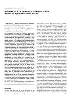 Disintegration of chromosomes in dead sperm cells as revealed by