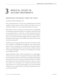 3 medical issues in autism treatments